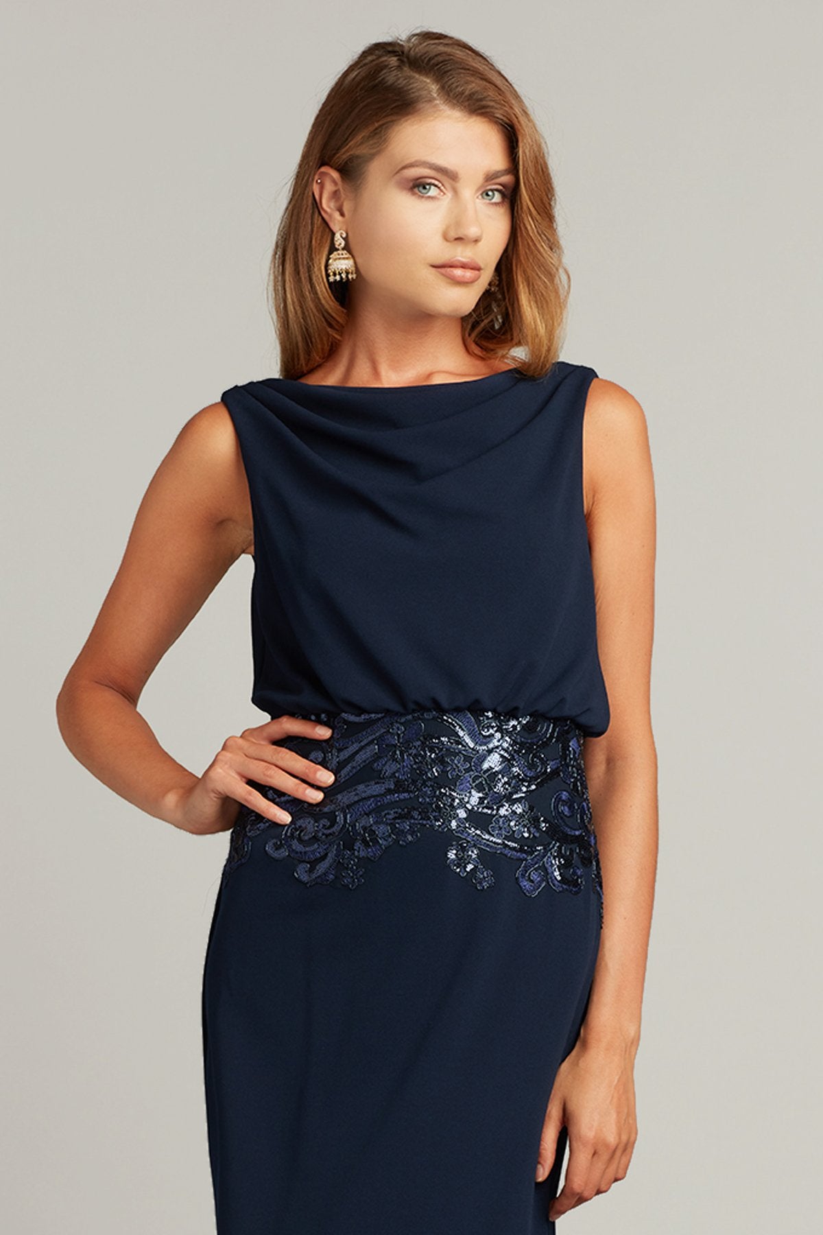 Perin Back Drape Gown