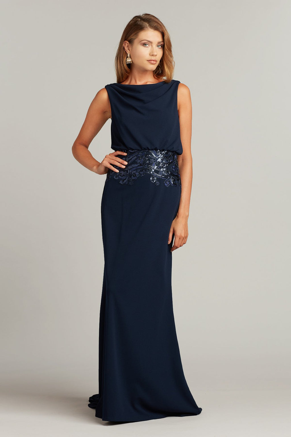 Perin Back Drape Gown