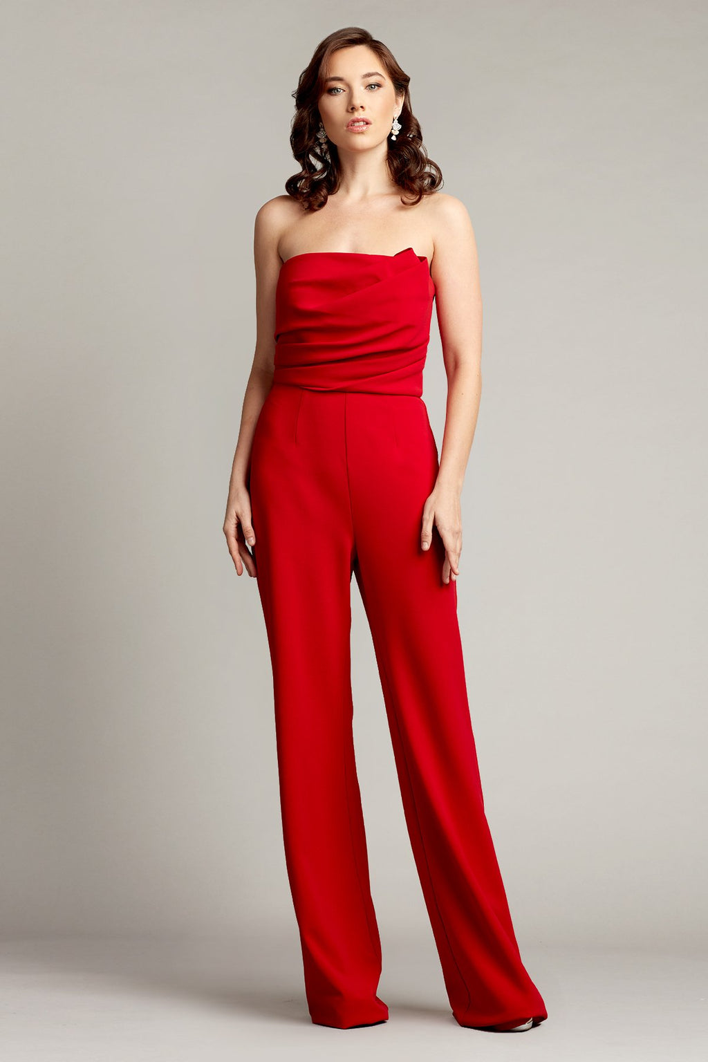 Allen Draped Crepe Jumpsuit