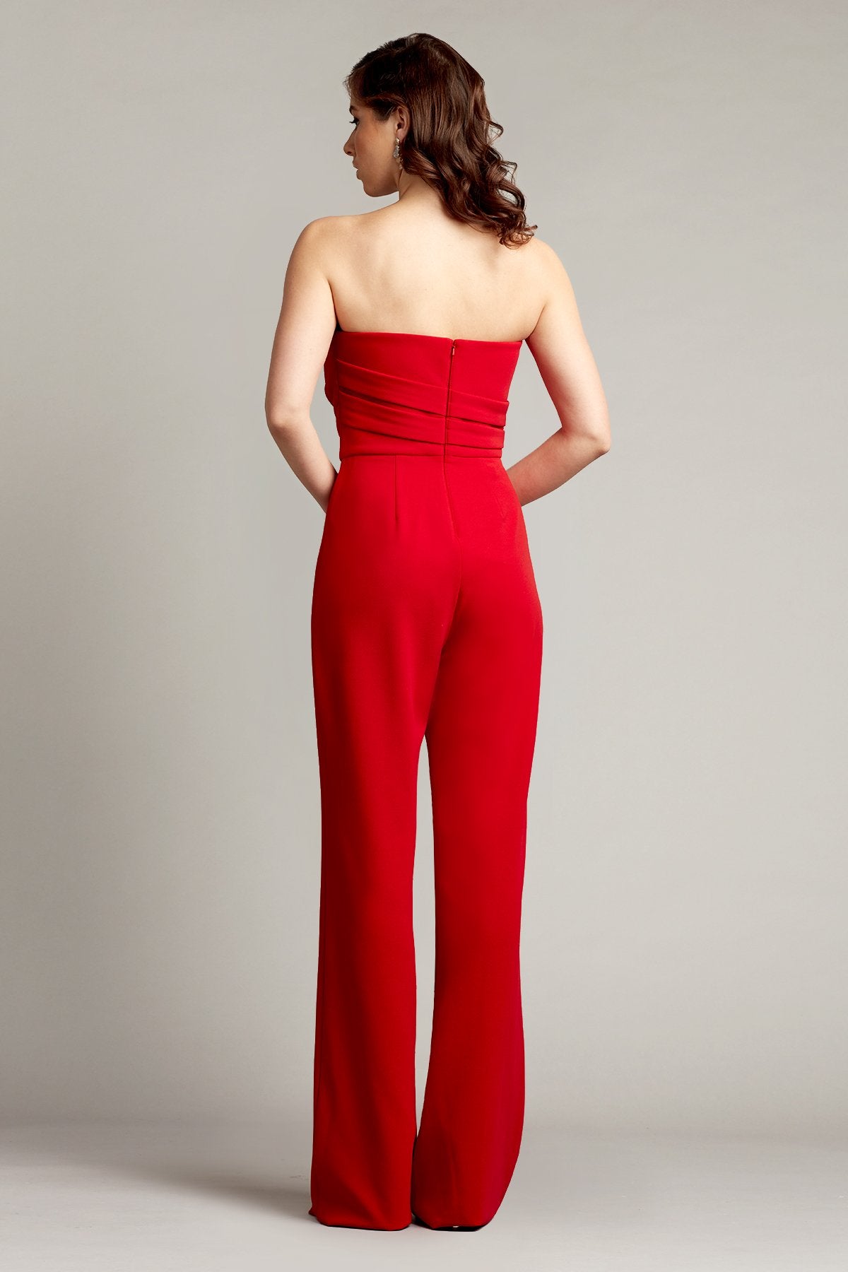 Allen Draped Crepe Jumpsuit