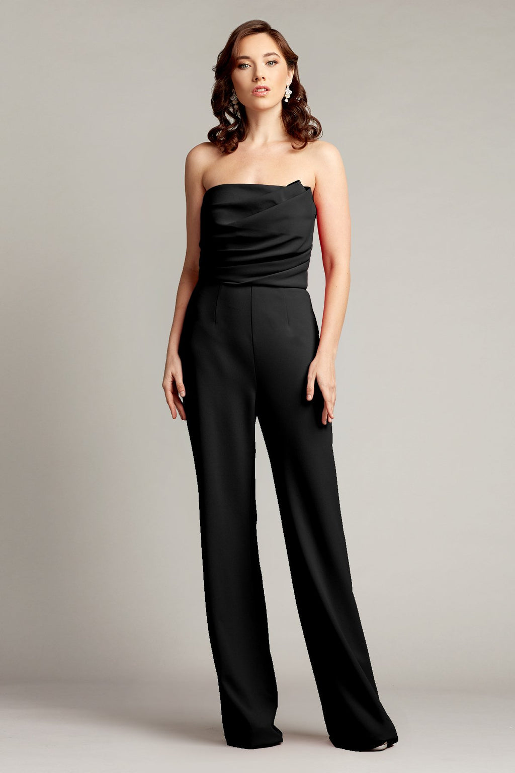 Allen Draped Crepe Jumpsuit