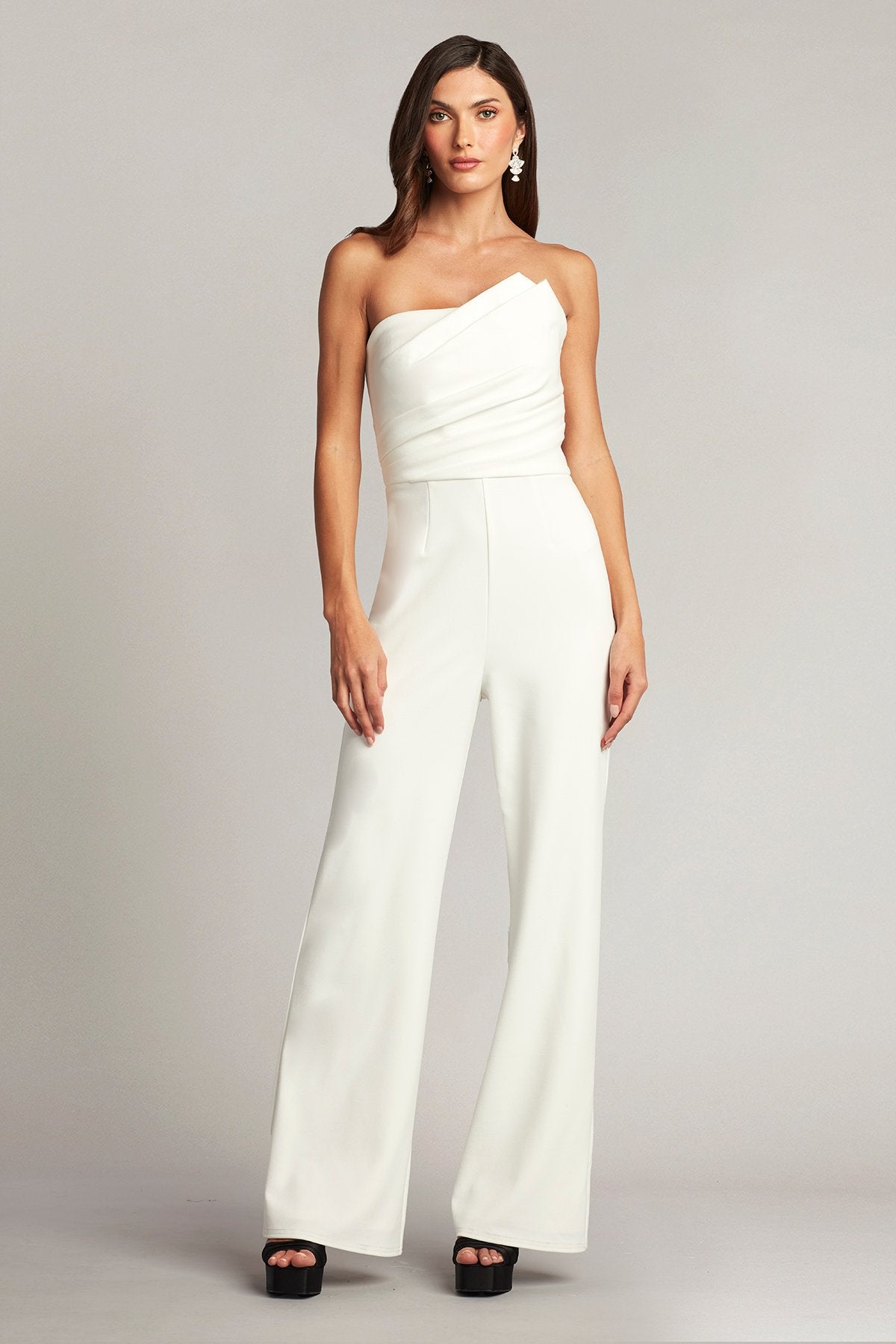 Allen Draped Crepe Jumpsuit