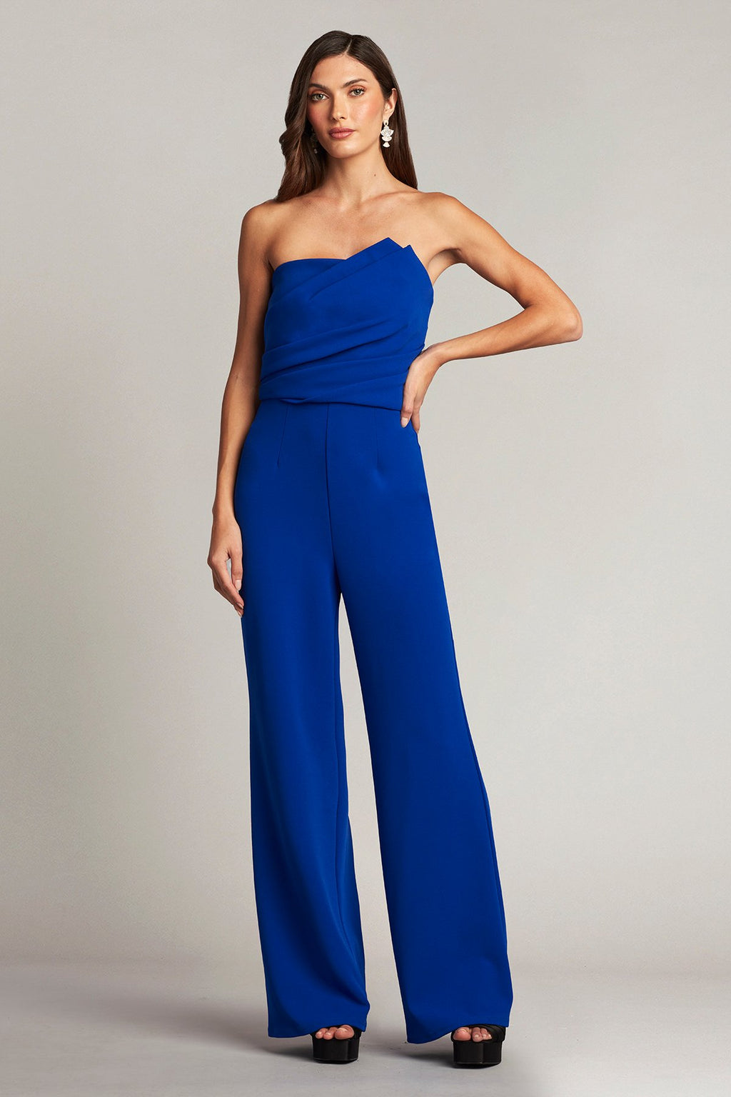 Allen Draped Crepe Jumpsuit