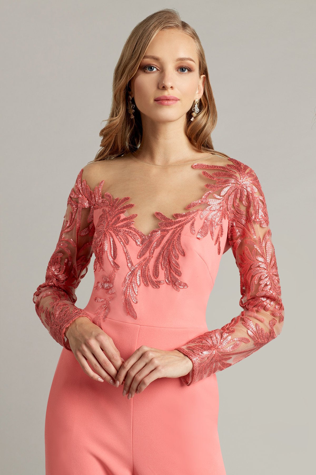 Saville Sequin Illusion Jumpsuit