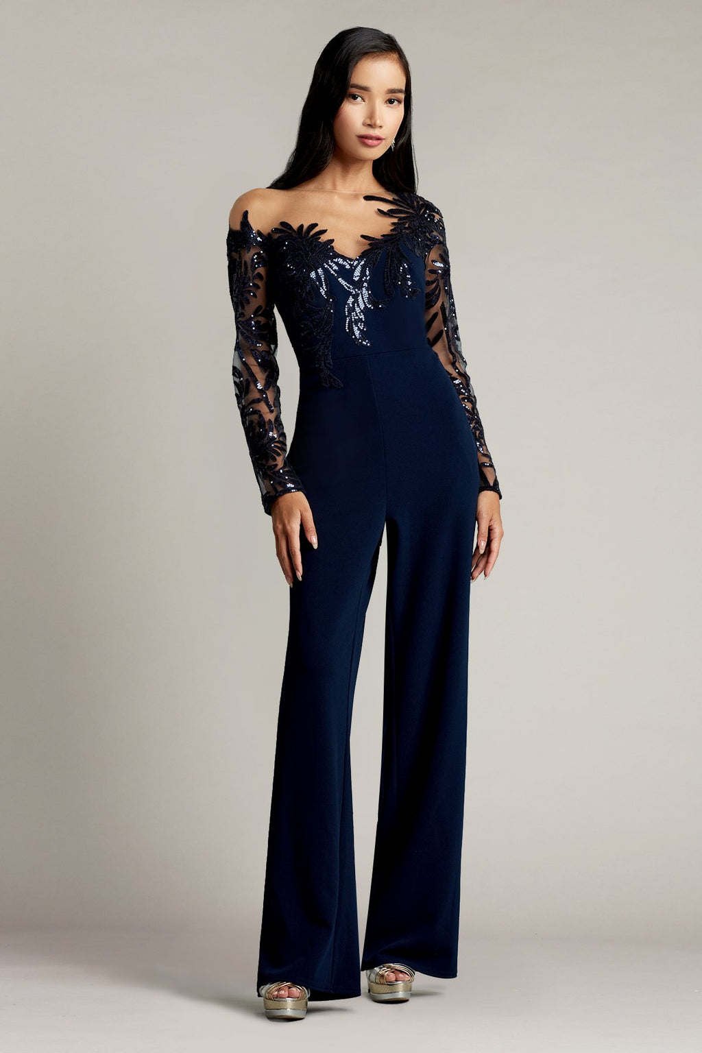 Saville Sequin Illusion Jumpsuit