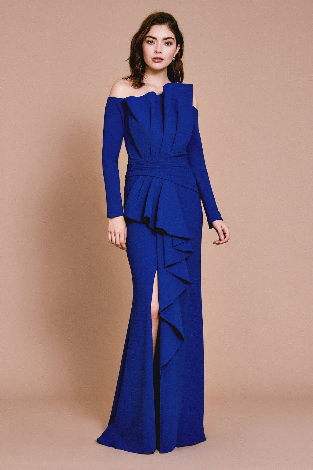 Hitchens Cascading Flounce Gown