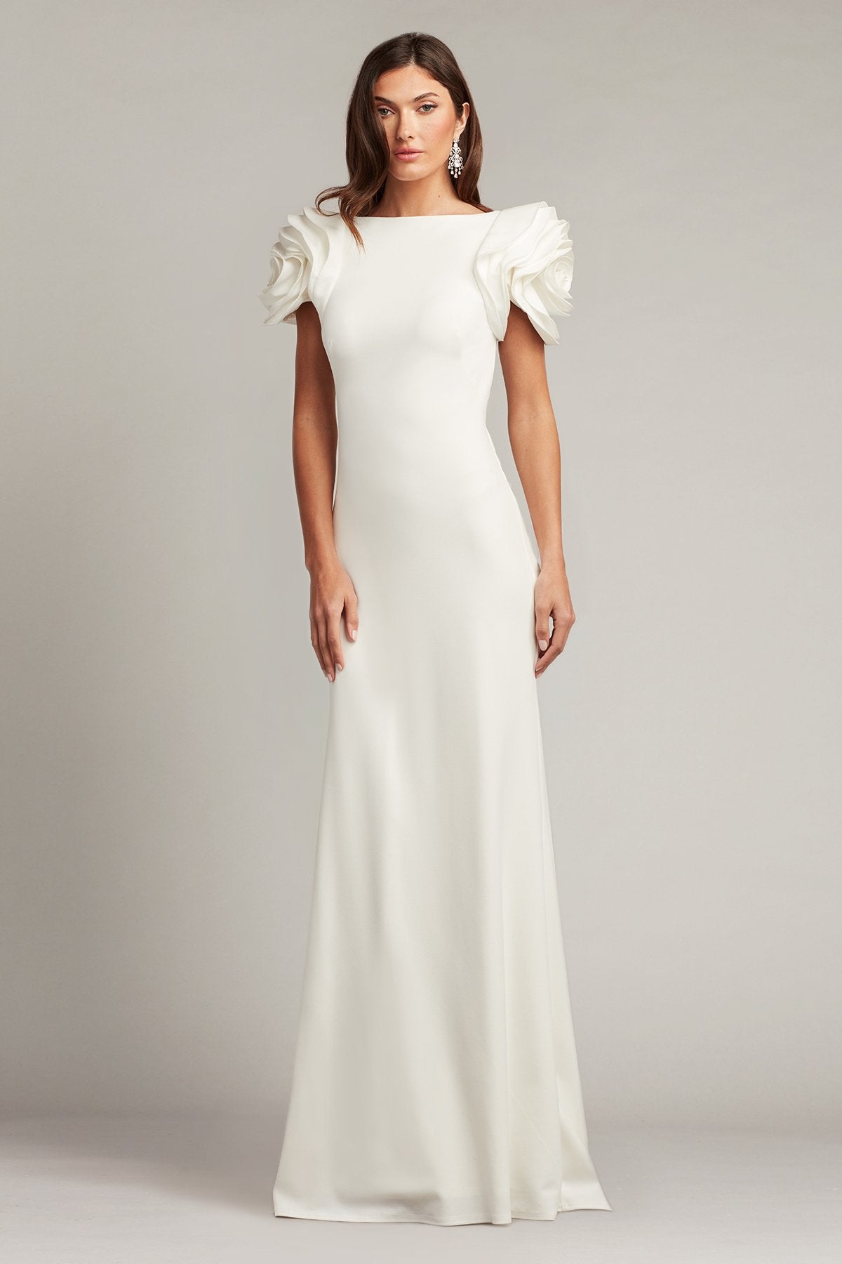Keating Rosette Sleeve Gown