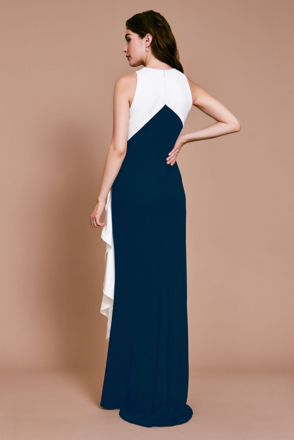 Crosby Textured Crepe Gown