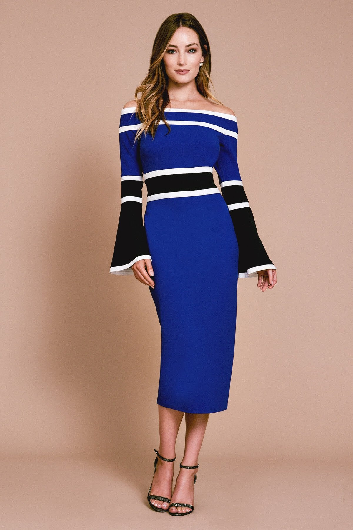 Ocasio Crepe Off-The-Shoulder Dress
