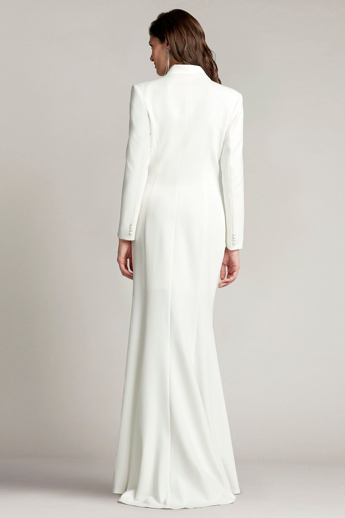 Atike Satin Lapel Tuxedo Gown