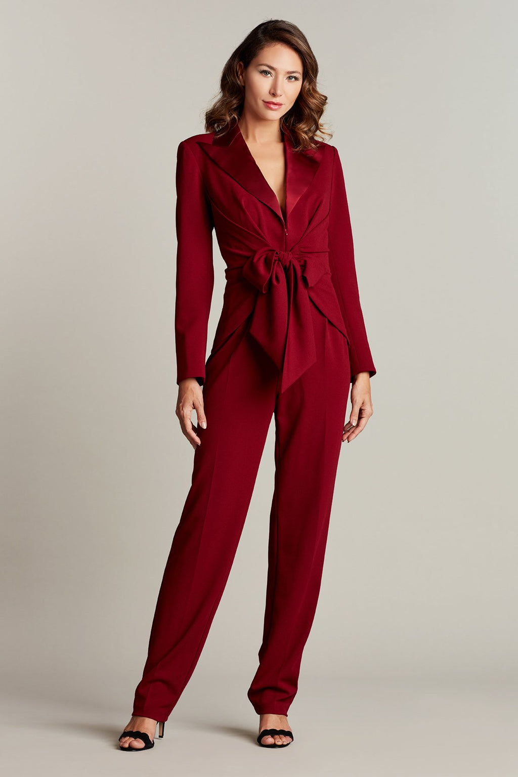 Kader Satin Lapel Tuxedo Jumpsuit 