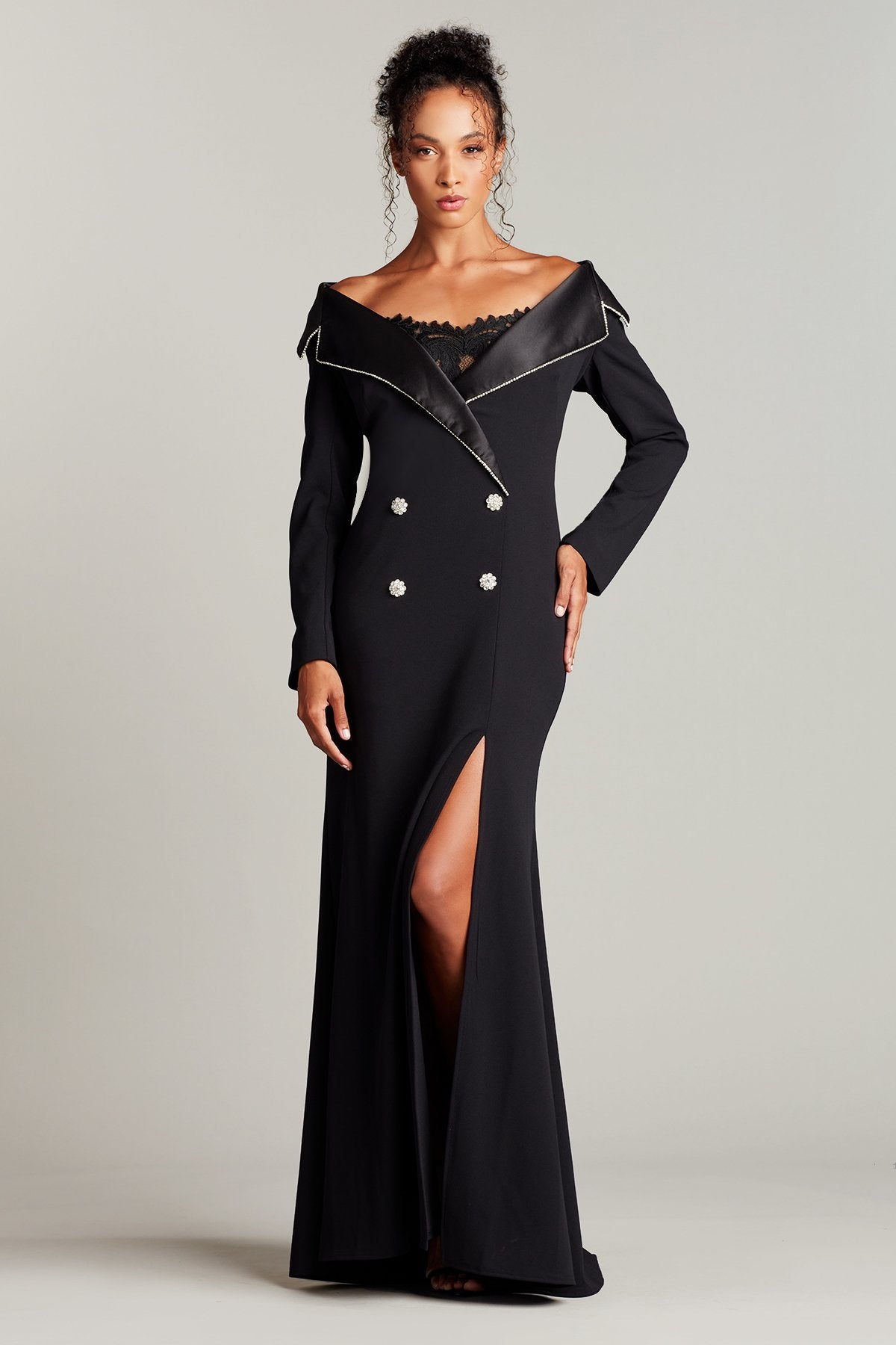 Lale Double Breasted Tuxedo Dress