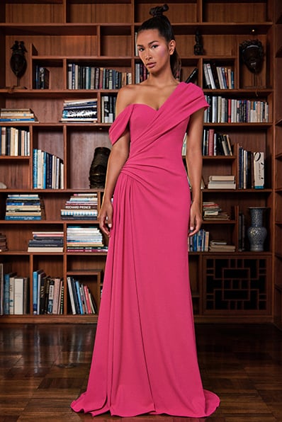 Risa One-Shoulder Gown