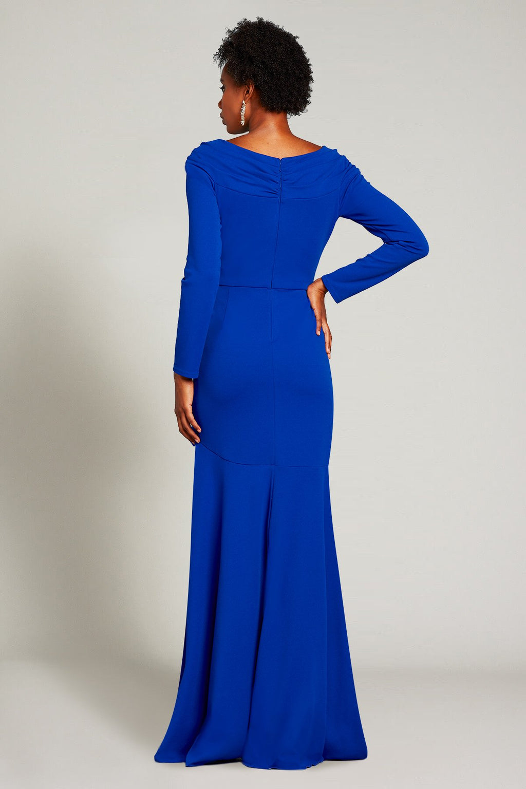Yahya Draped Crepe Gown