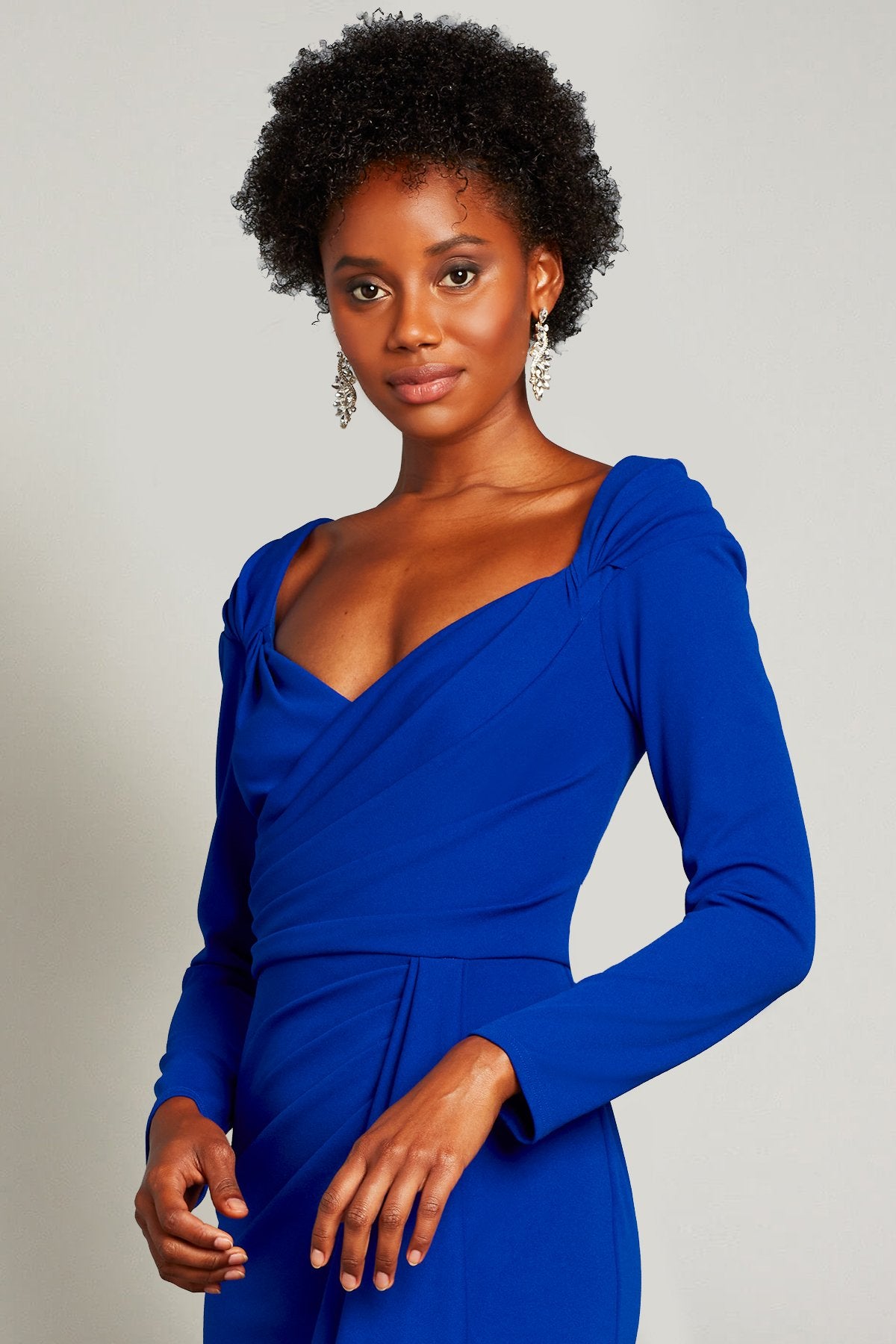 Yahya Draped Crepe Gown