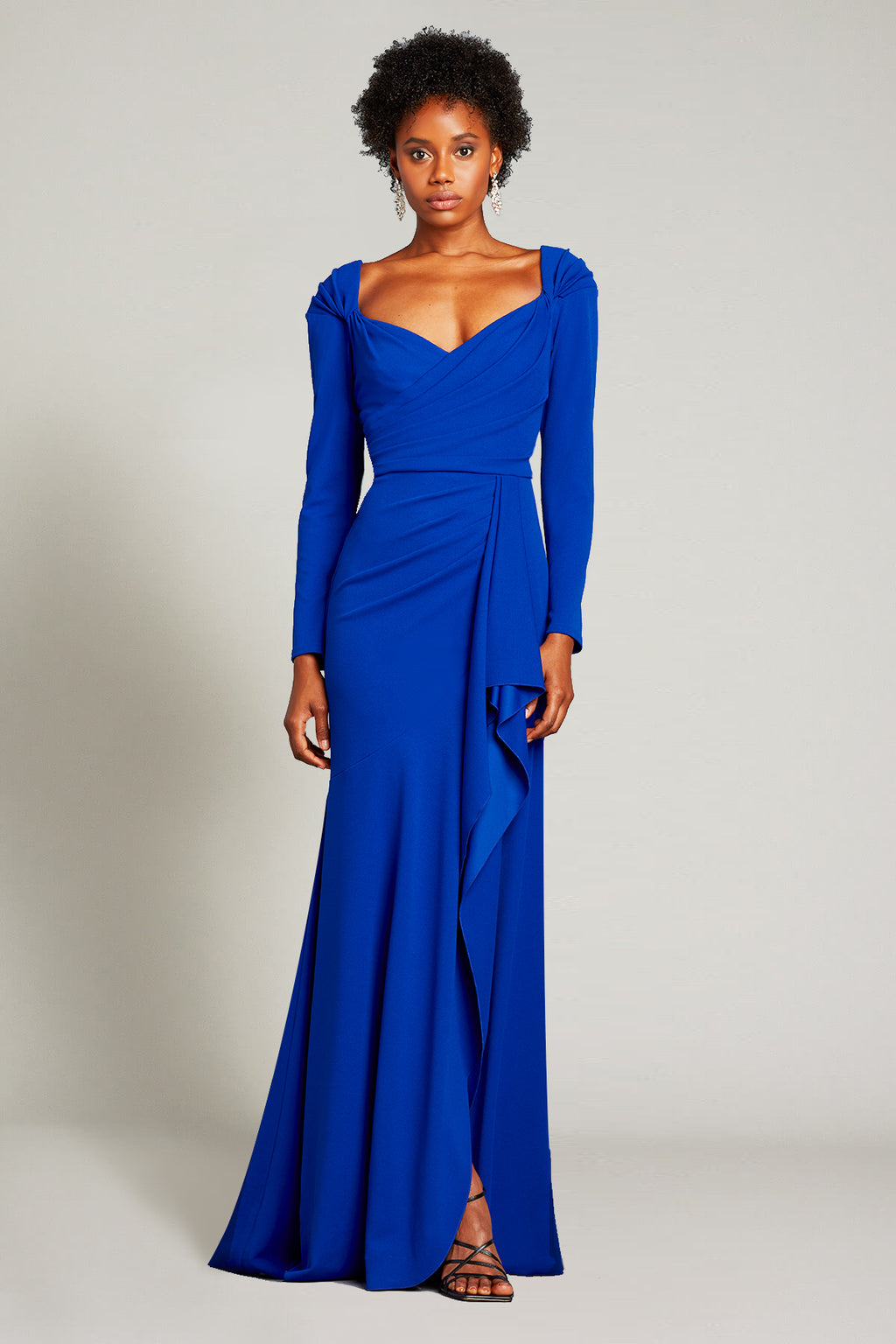 Yahya Draped Crepe Gown