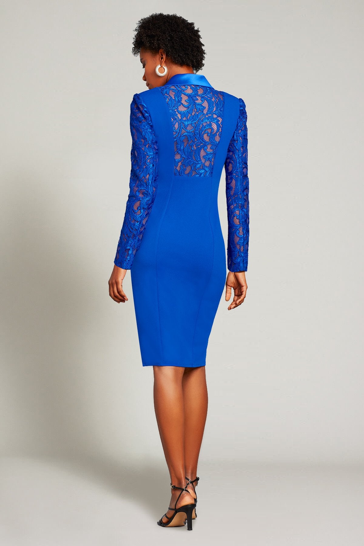 Duru Tie Sash Tuxedo Dress