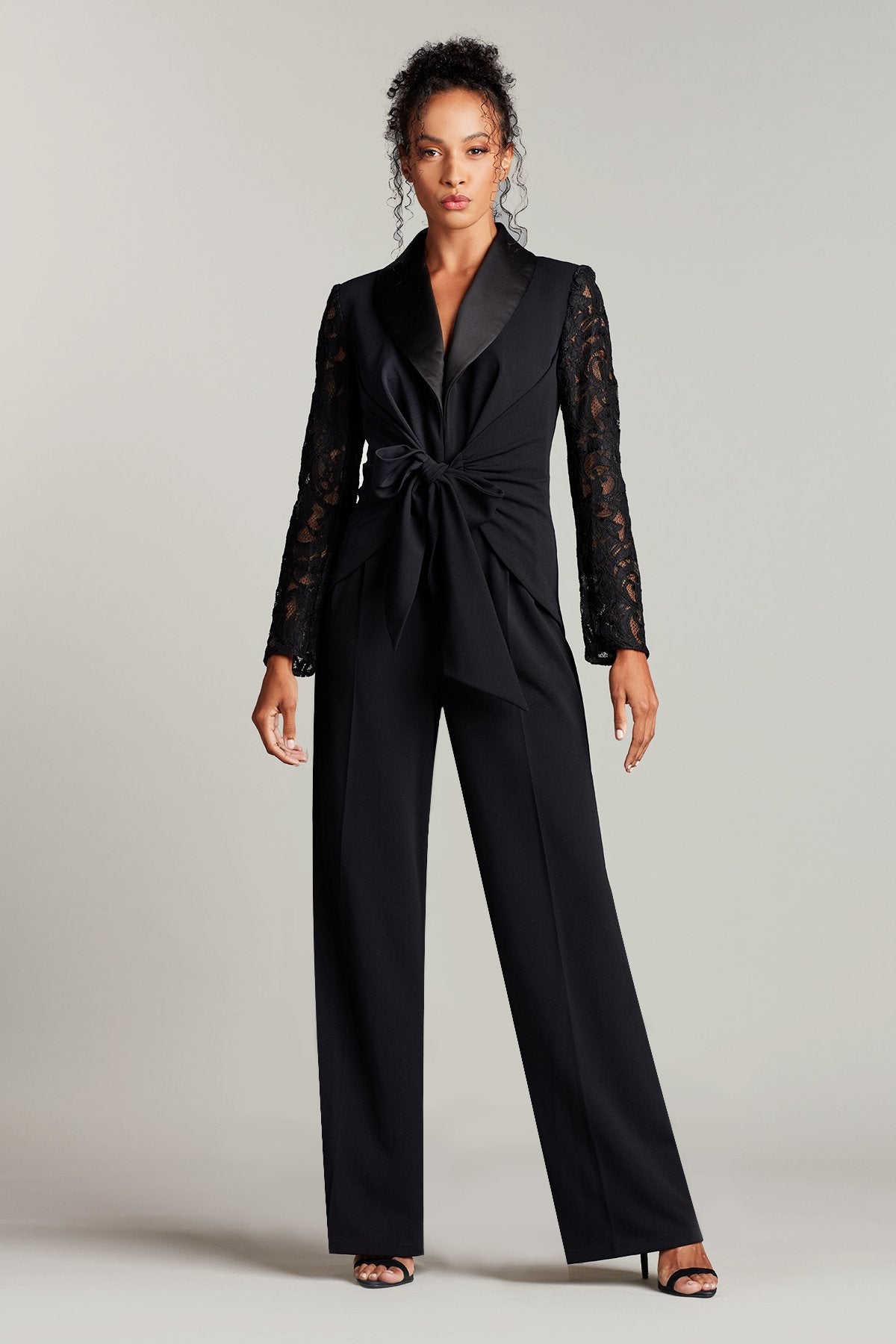 Duru Tie Sash Tuxedo Jumpsuit – Tadashi Shoji Official Online Boutique