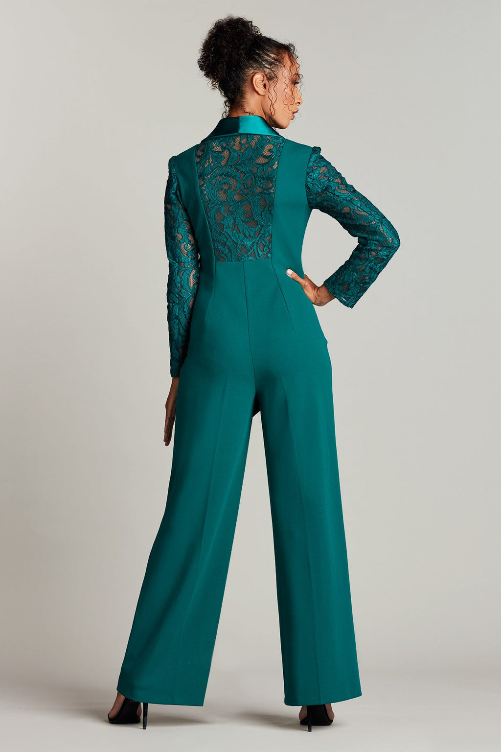 Duru Tie Sash Tuxedo Jumpsuit