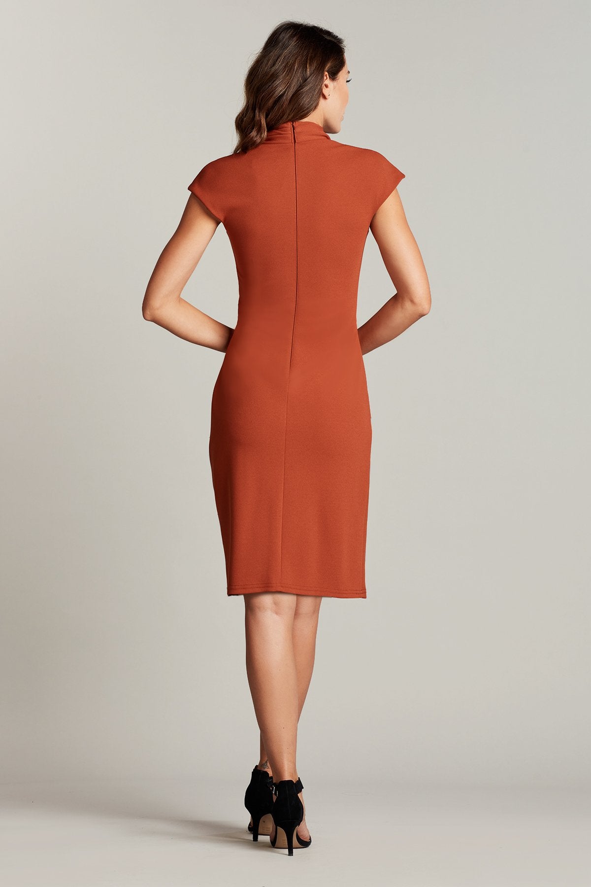 Qadan Textured Crepe Dress