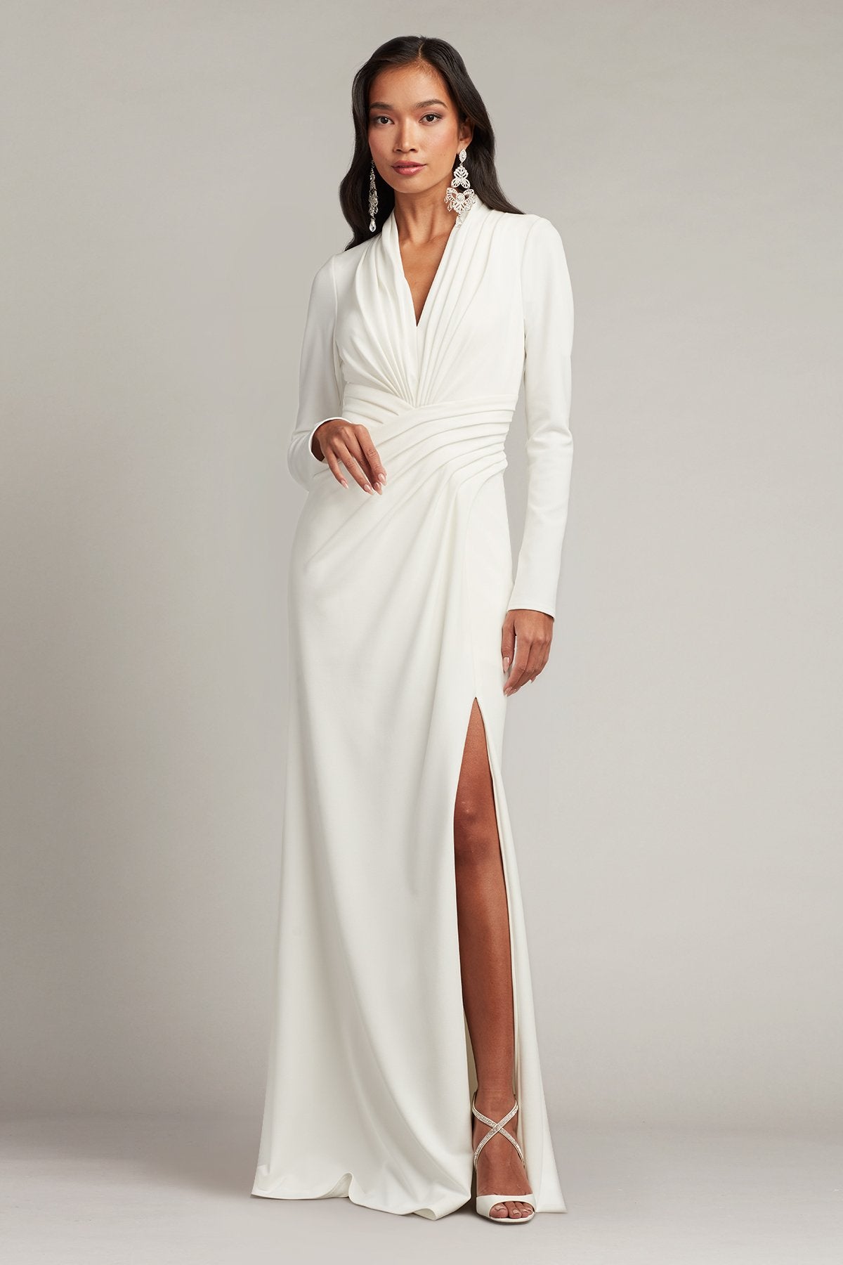 Pullman Draped High Slit Gown