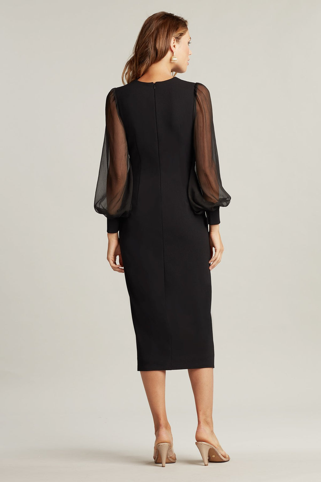 Gilliam Twist-Drape Midi Dress