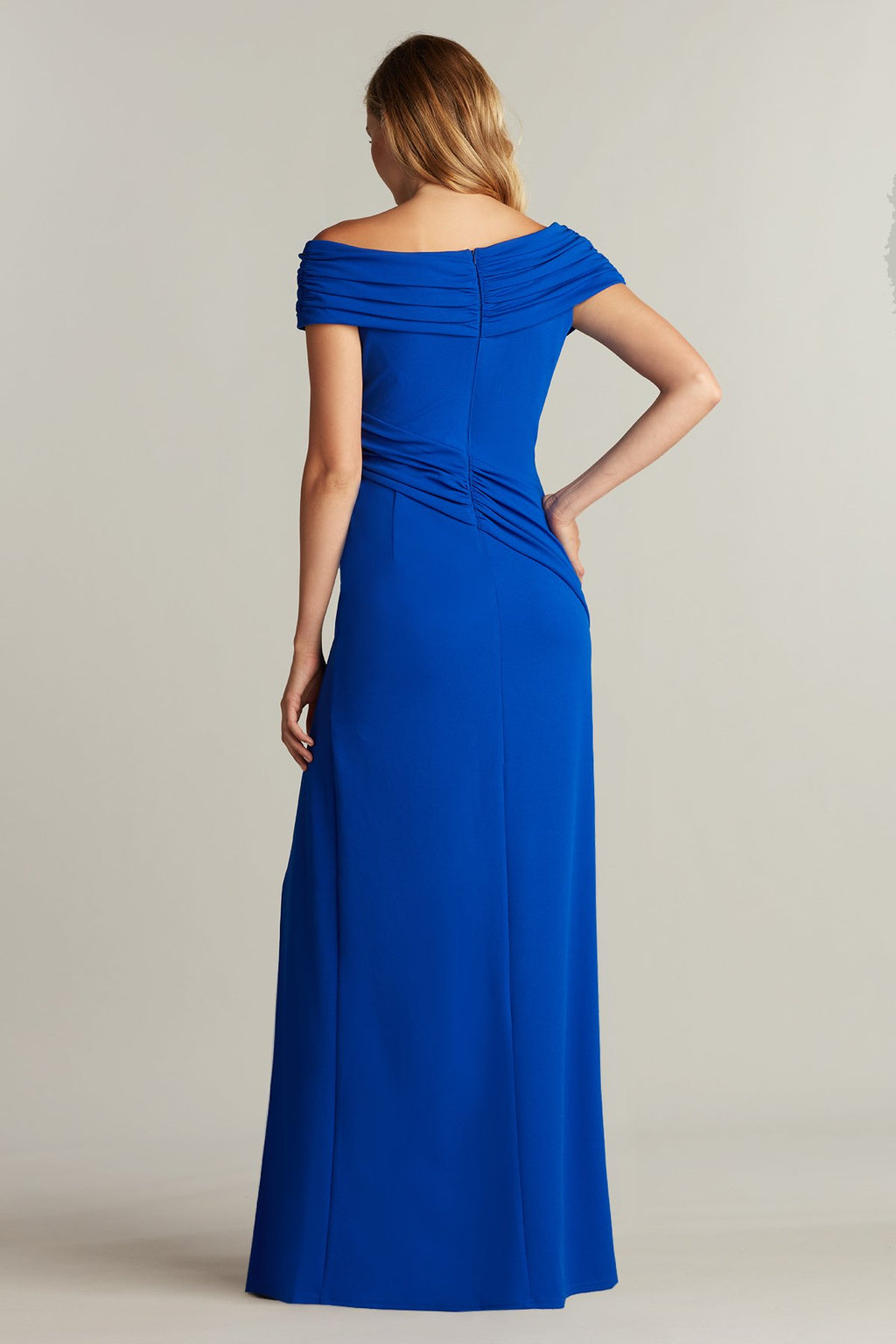 Evie Asymmetric Draped Gown 