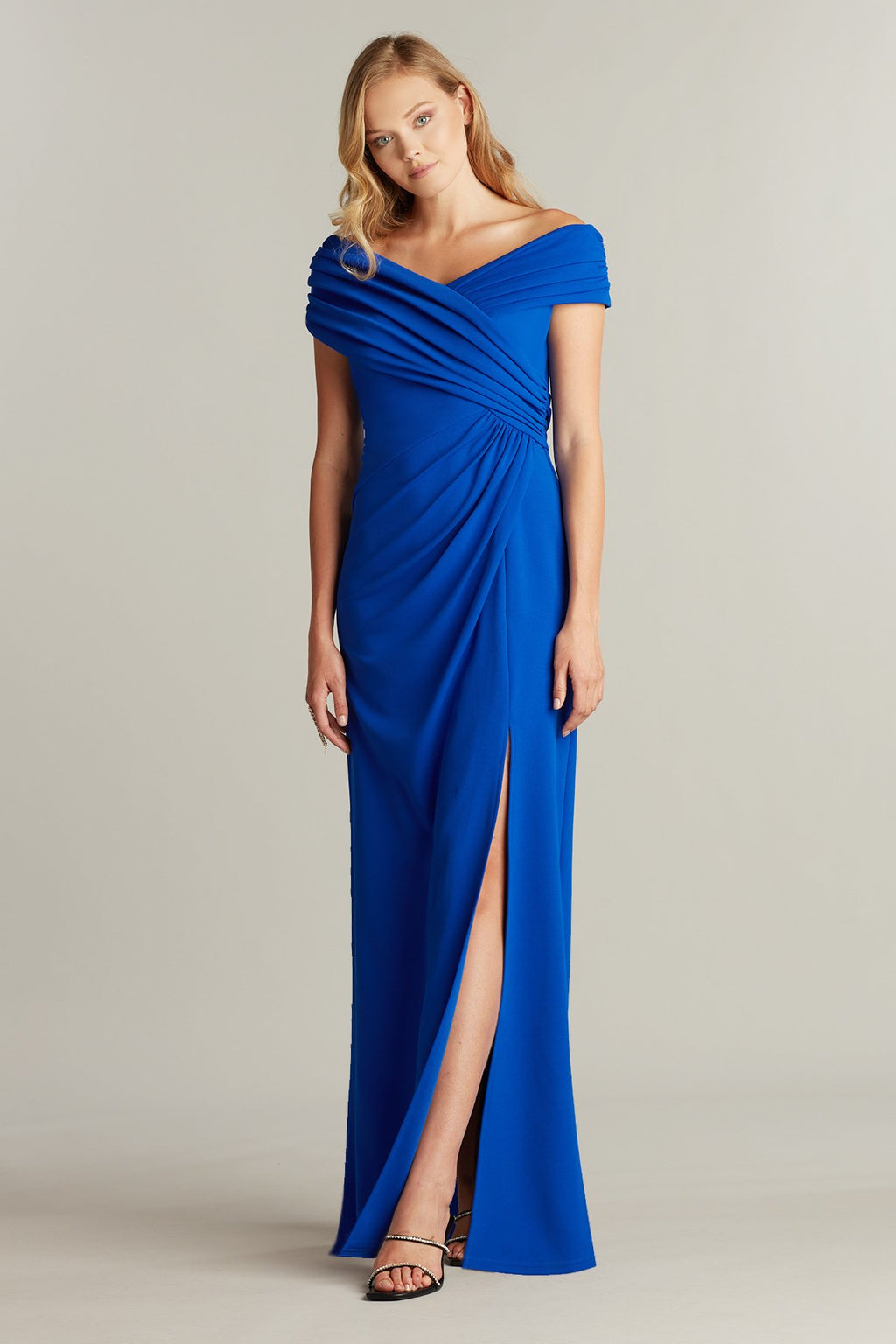 Evie Asymmetric Draped Gown 