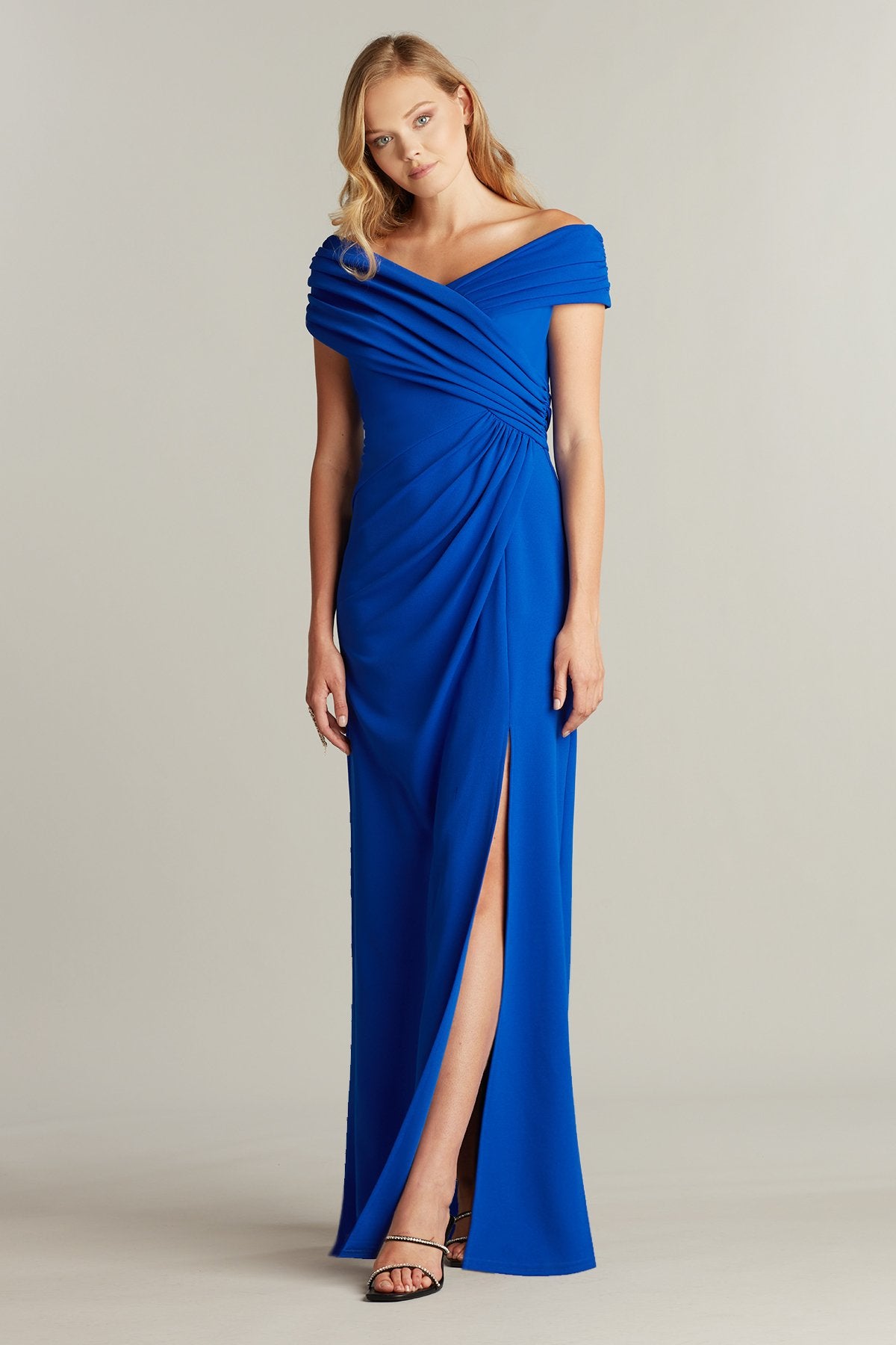Evie Asymmetric Draped Gown 