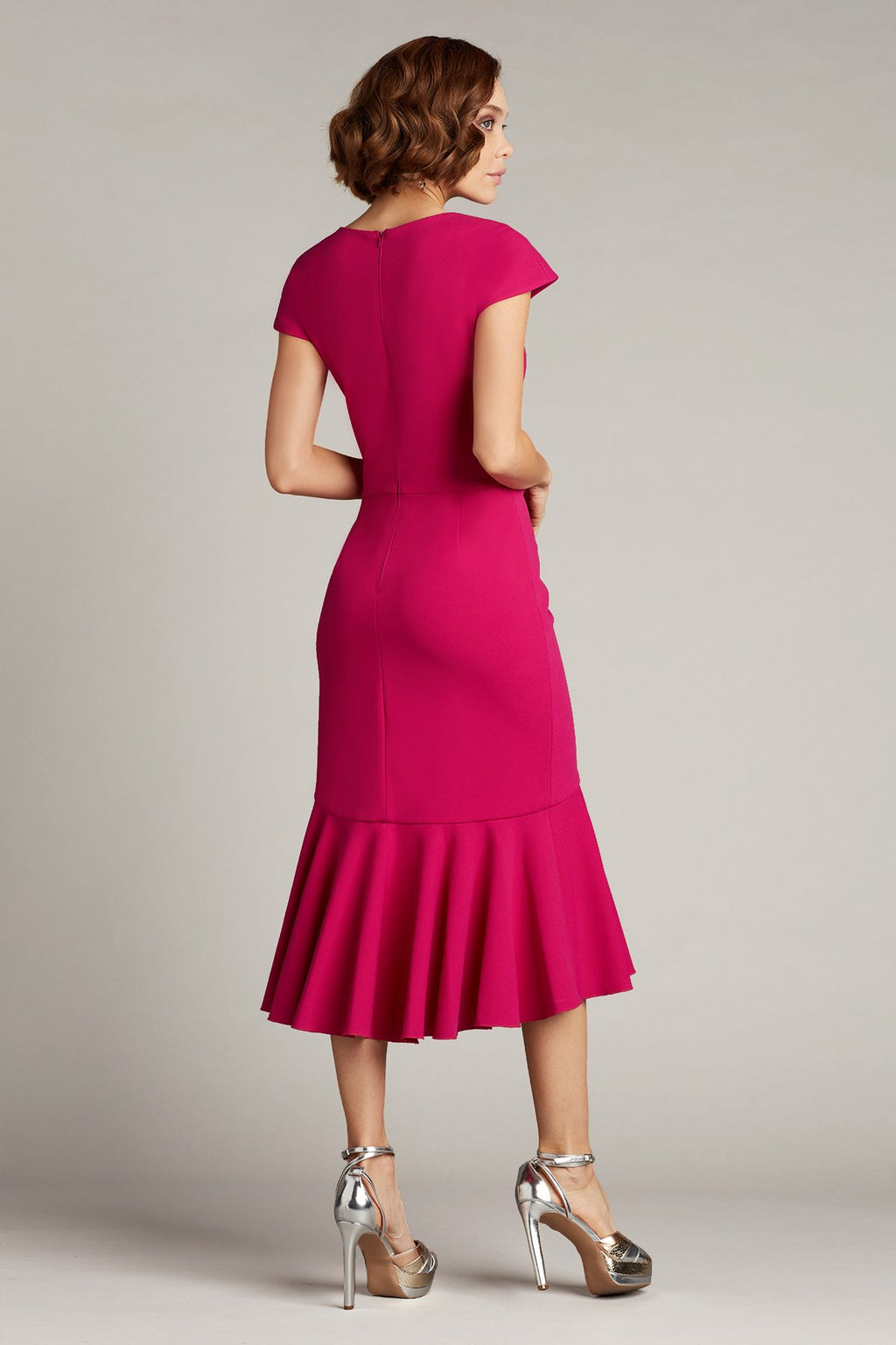 Senara Cascading Ruffle Dress