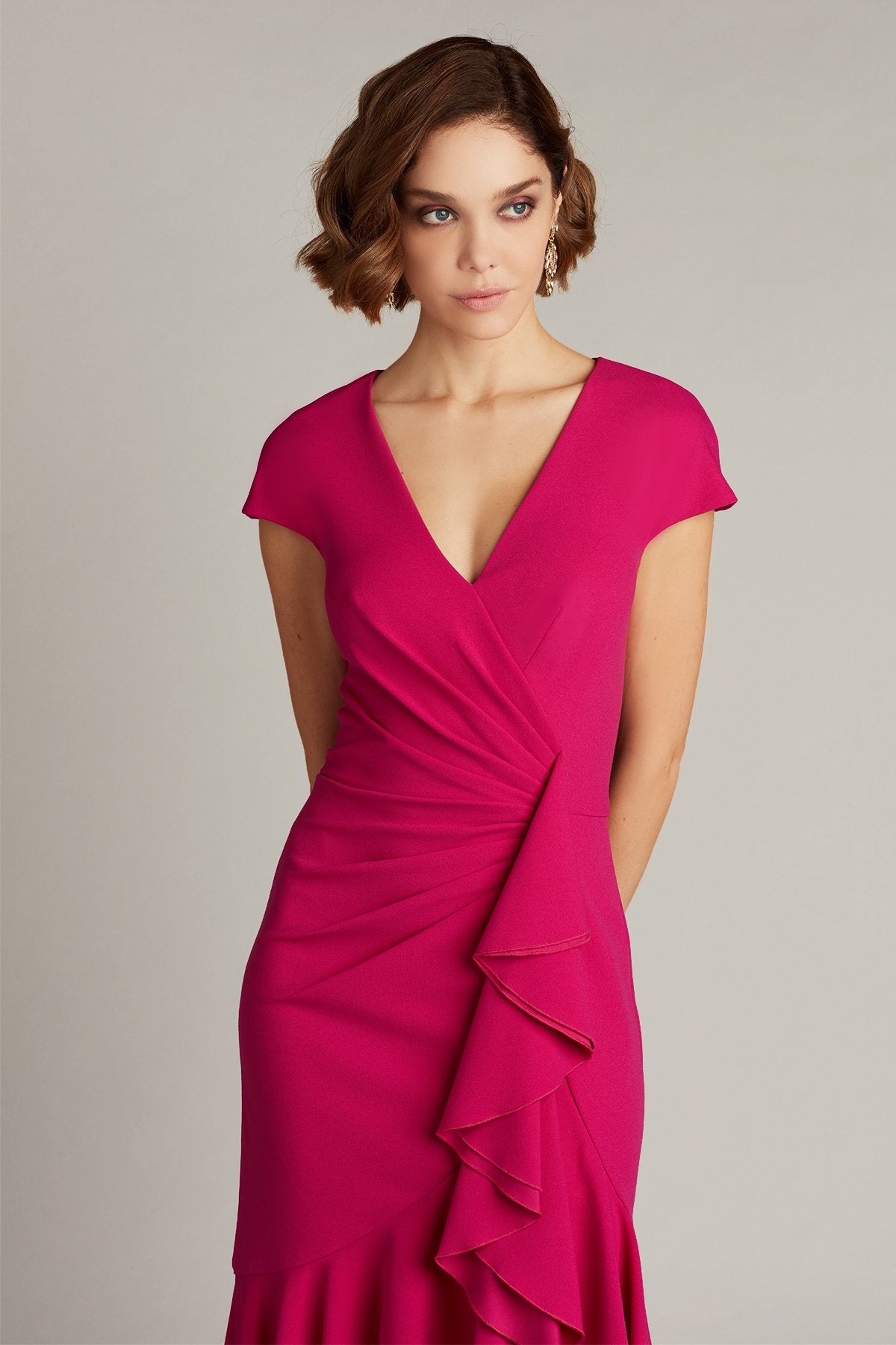 Senara Cascading Ruffle Dress