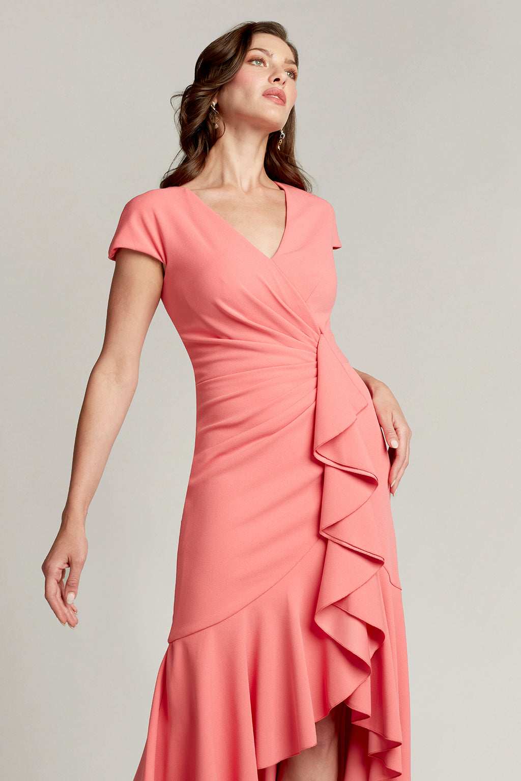 Senara Cascading Ruffle Dress