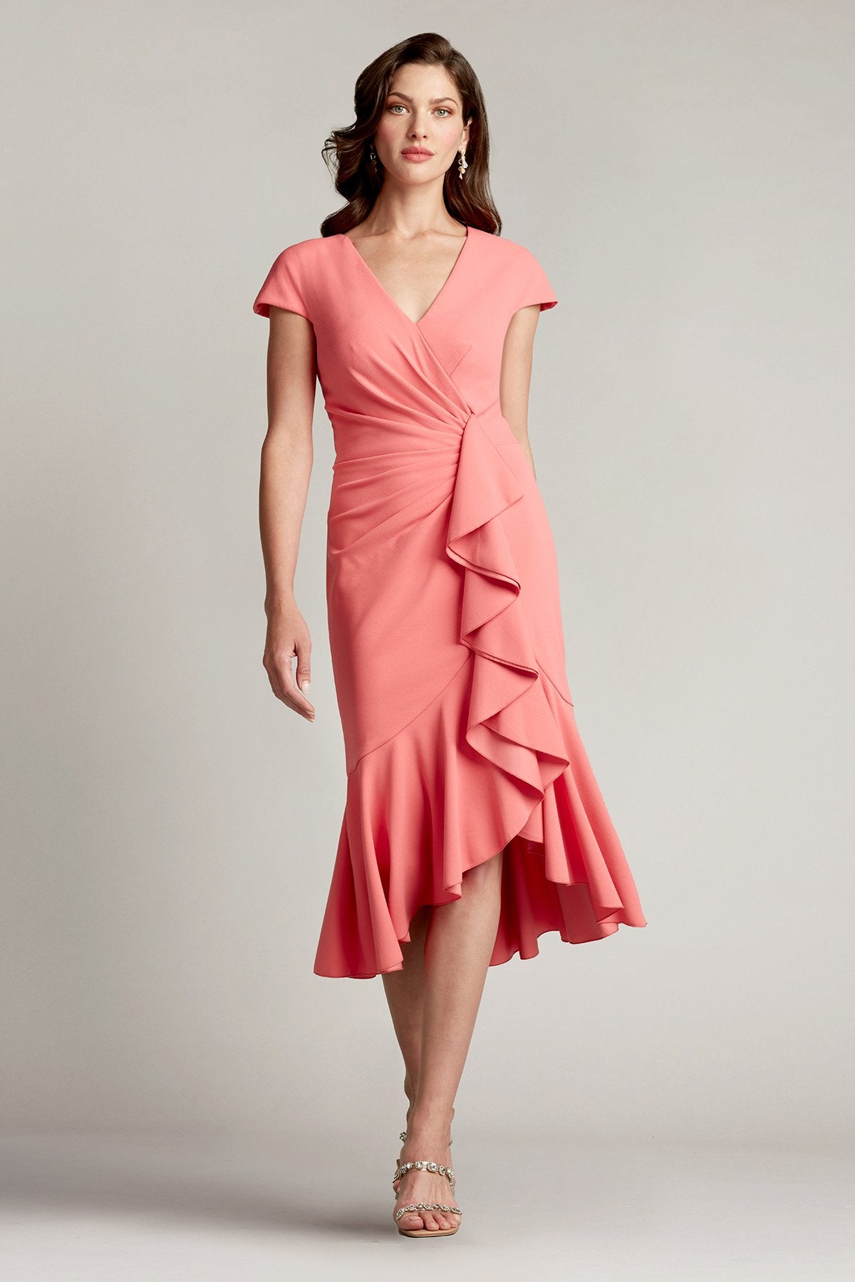 Senara Cascading Ruffle Dress