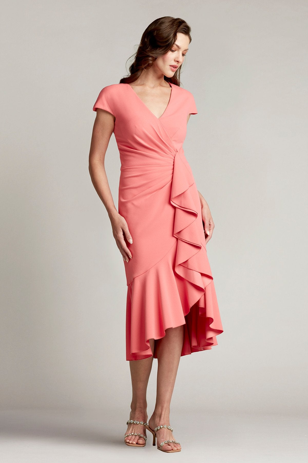 Senara Cascading Ruffle Dress