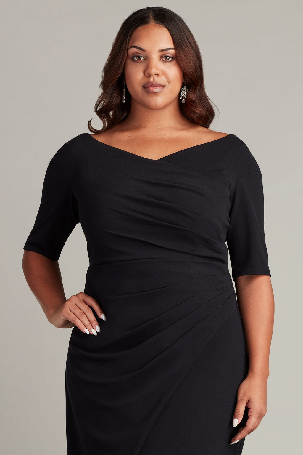 Adi Textured Crepe Dress - PLUS SIZE