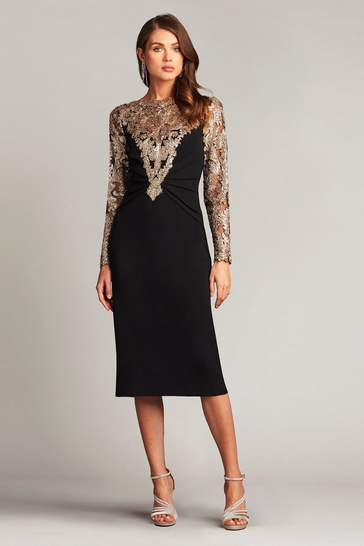 Klara Sequin Illusion Midi Dress