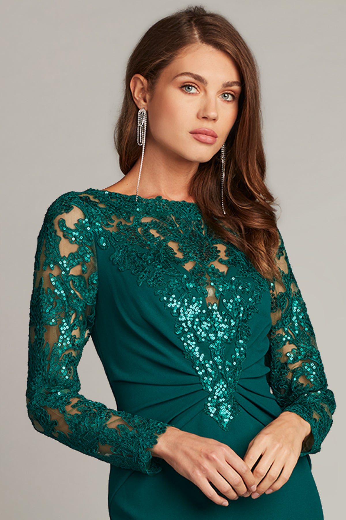 Klara Sequin Illusion Midi Dress