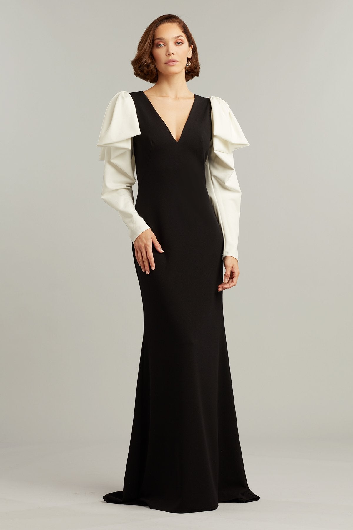 Berenger Contrast Sleeve Gown