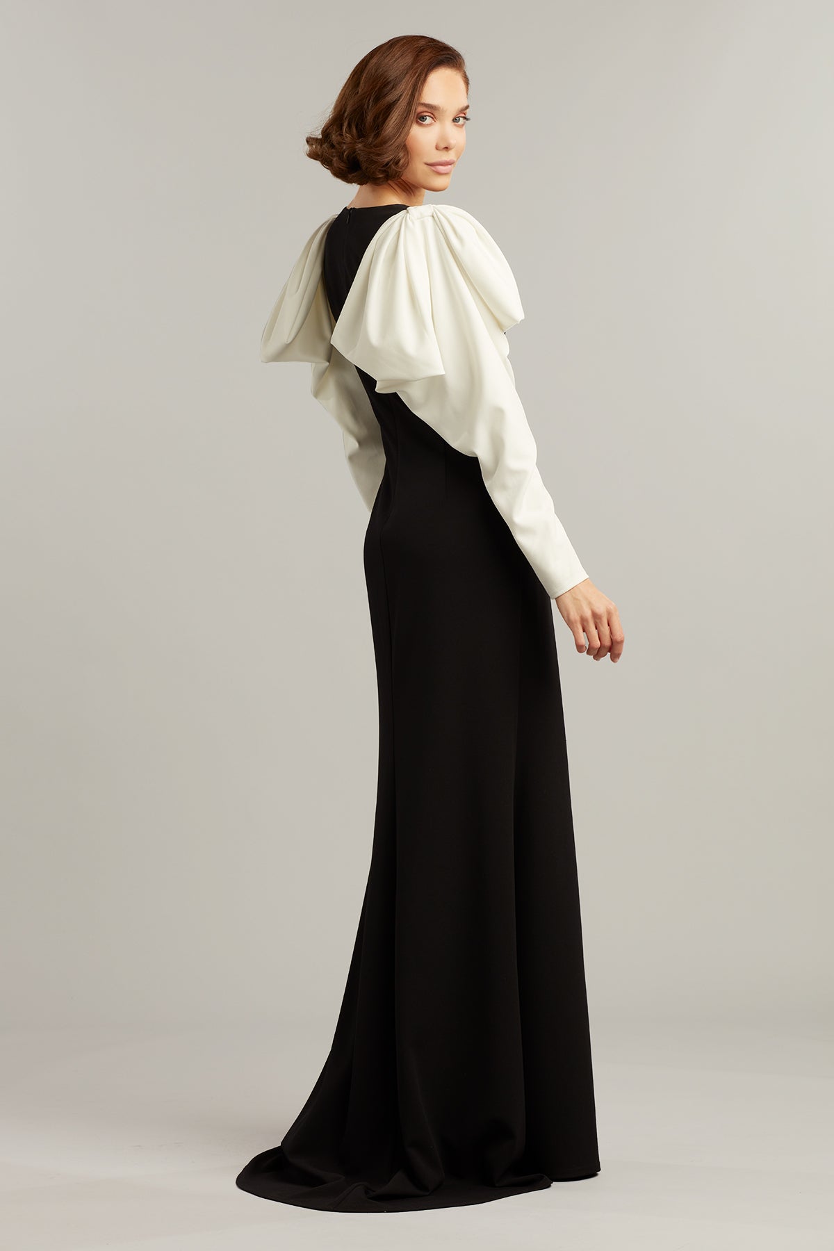 Berenger Contrast Sleeve Gown