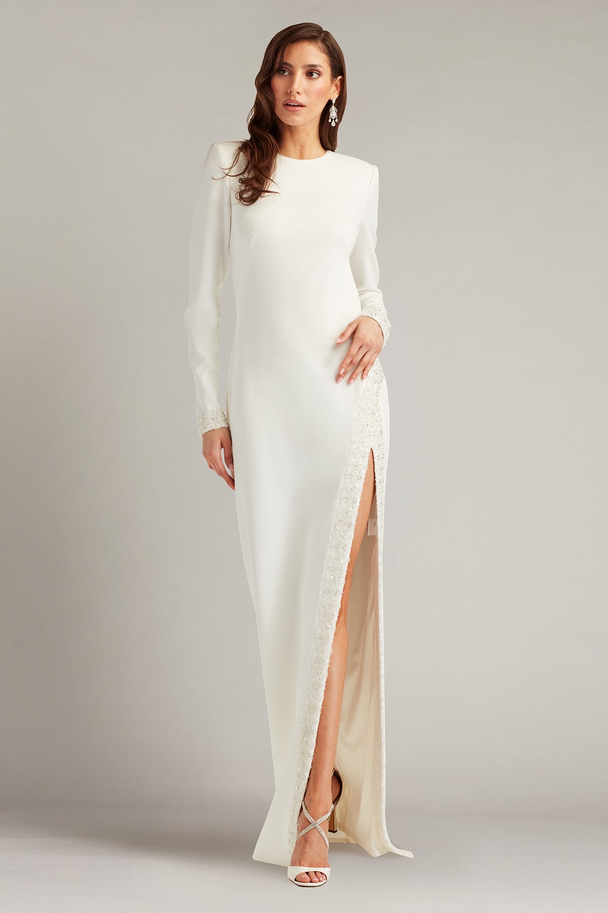 Geyer Embellished Open Back Gown