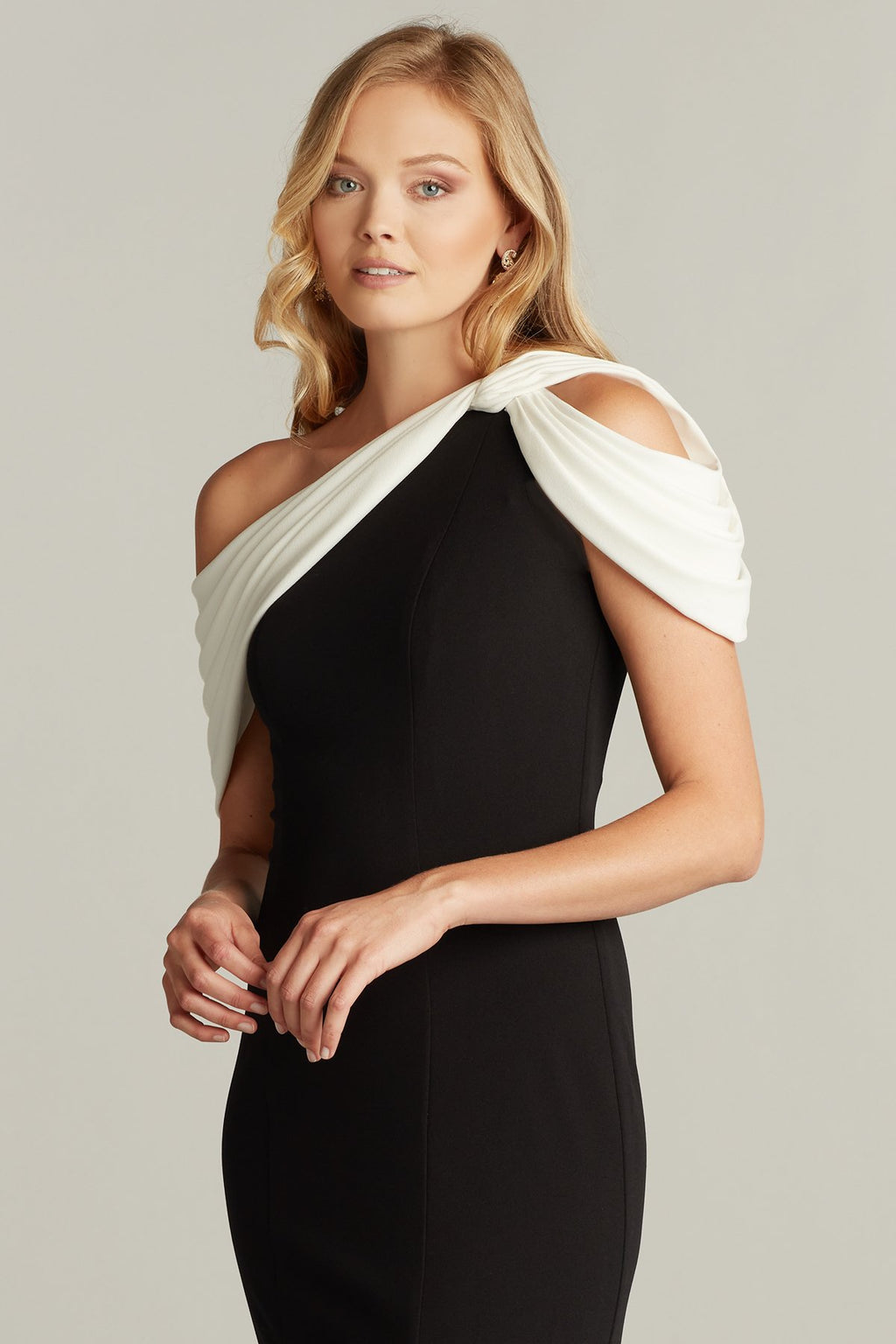 Copley Shoulder Drape Gown