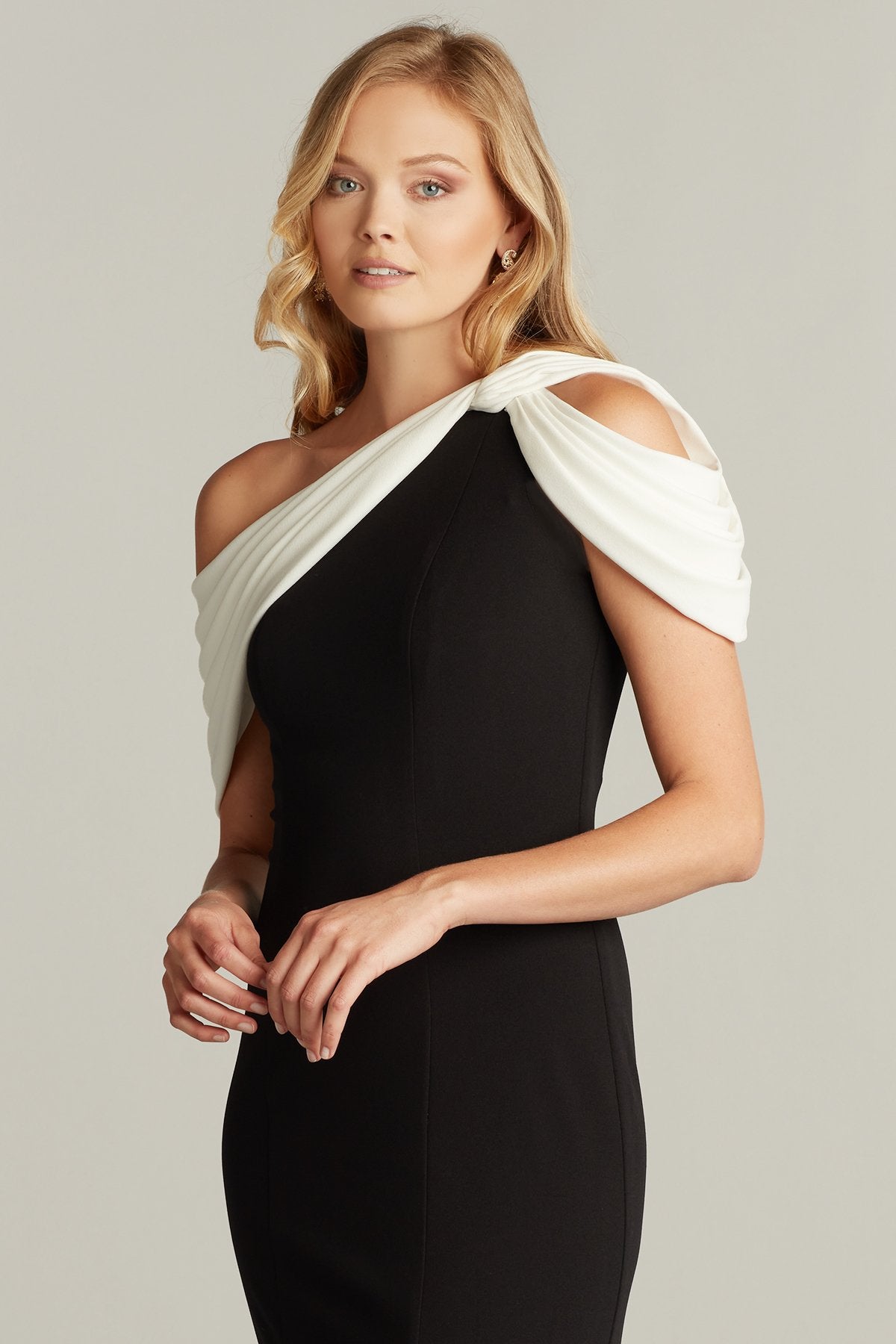 Copley Shoulder Drape Gown