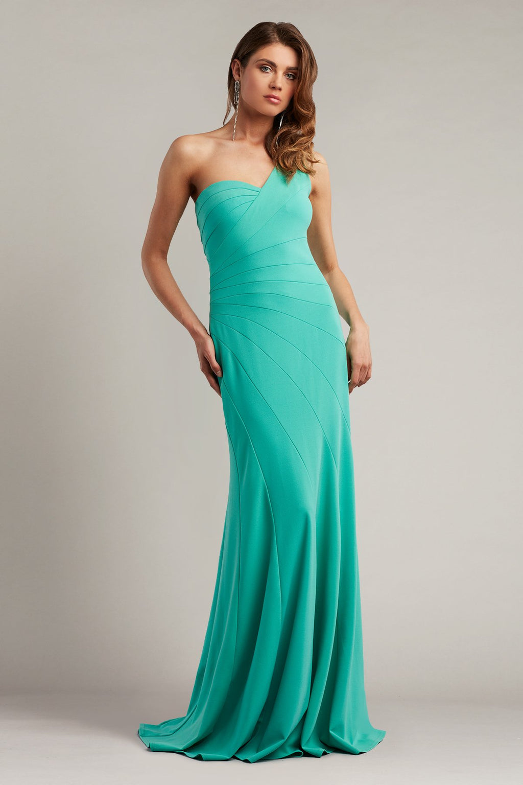 Geraldine One-Shoulder Gown