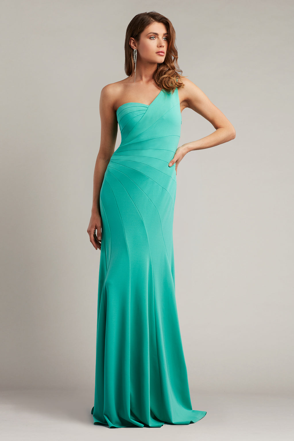 Geraldine One-Shoulder Gown