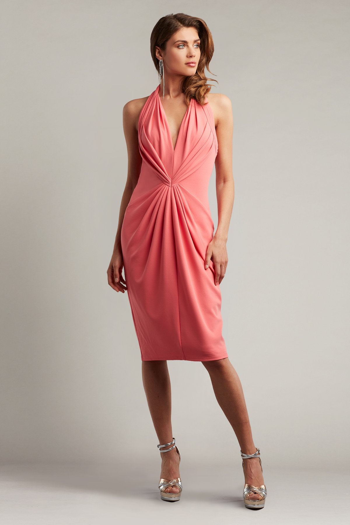 Angela Draped Halter Dress