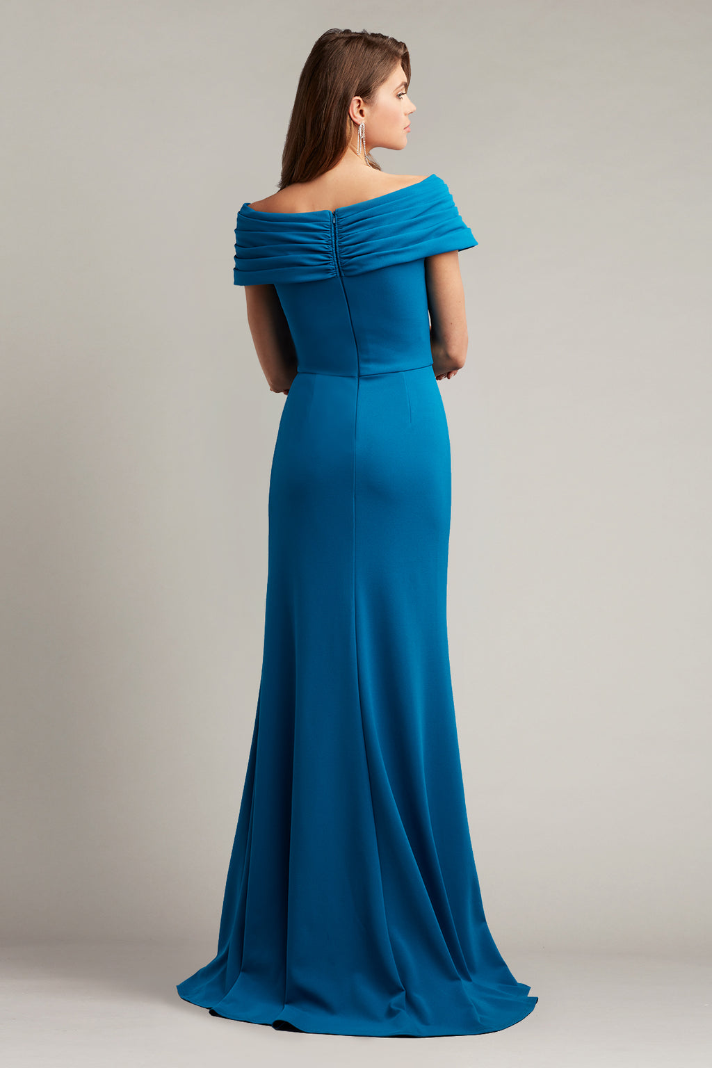 Marion Draped Crepe Gown