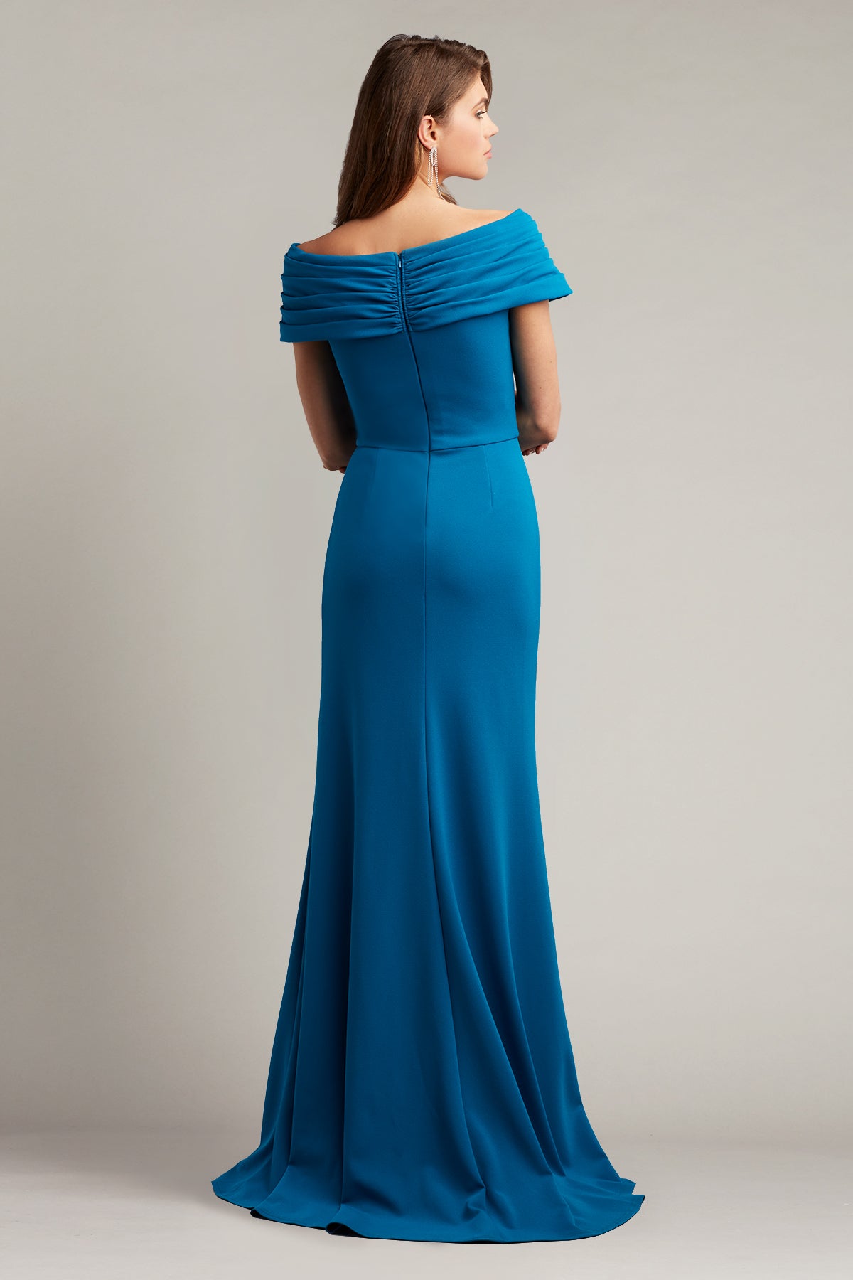Marion Draped Crepe Gown