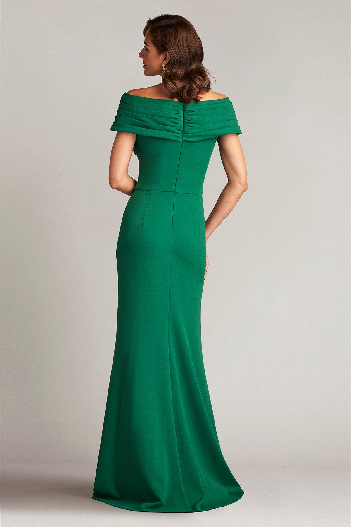 Marion Draped Crepe Gown
