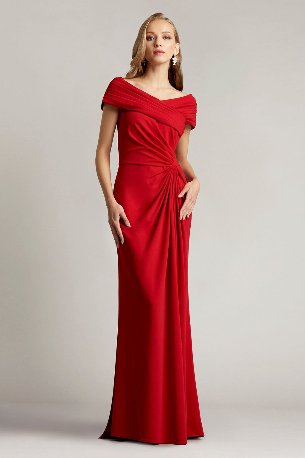 Marion Draped Crepe Gown