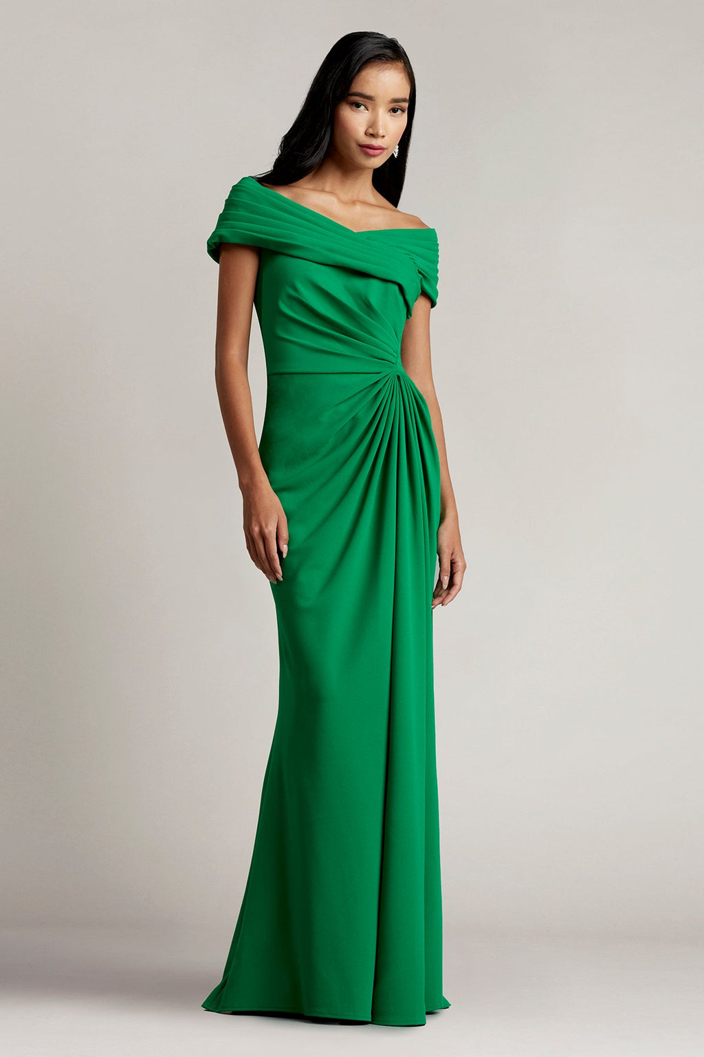 Marion Draped Crepe Gown
